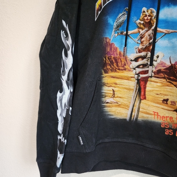 Arima Sweatshirt Hoodie Desert Crucifix Front Back Sleeve Graphic size Small - Picture 8 of 15